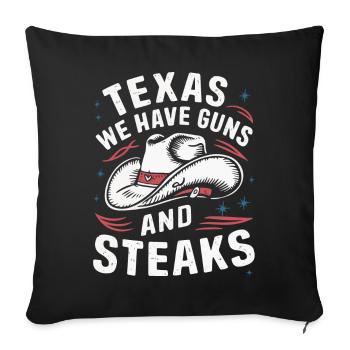 Texas State Texans Texas - Sofa pillowcase 17,3'' x 17,3'' (45 x 45 cm) - black - Front