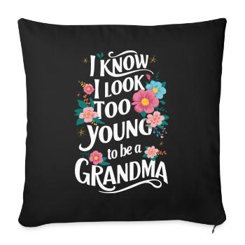 Grandma Grandmother Mother's Day Family - Sofa pillowcase 17,3'' x 17,3'' (45 x 45 cm) - black - Front