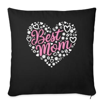 Mom Mom Mother's Day Family - Sofa pillowcase 17,3'' x 17,3'' (45 x 45 cm) - black - Front
