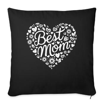 Mom Mom Mother's Day Family - Sofa pillowcase 17,3'' x 17,3'' (45 x 45 cm) - black - Front