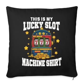 Casino Gambling Casino Las Vegas Gamblers - Sofa pillowcase 17,3'' x 17,3'' (45 x 45 cm) - black - Front