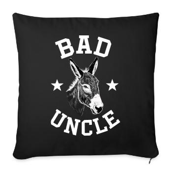 Uncle Fmilie Great-Uncle Uncle - Sofa pillowcase 17,3'' x 17,3'' (45 x 45 cm) - black - Front