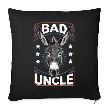 Uncle Fmilie Great-Uncle Uncle - Sofa pillowcase 17,3'' x 17,3'' (45 x 45 cm) - black - Front