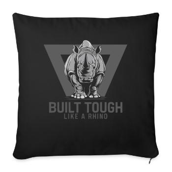 Rhinocéros Rhinocéros - Housse de coussin décorative 45 x 45 cm - noir - Devant