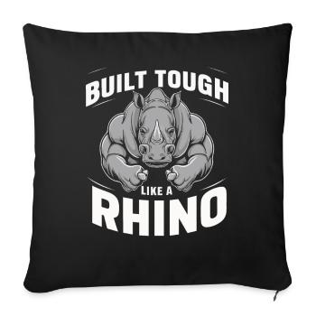 Rhinocéros Rhinocéros - Housse de coussin décorative 45 x 45 cm - noir - Devant
