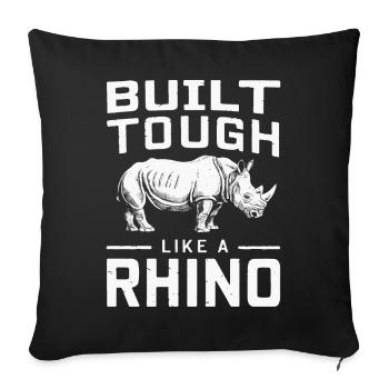 Rhinocéros Rhinocéros - Housse de coussin décorative 45 x 45 cm - noir - Devant