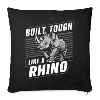 Rhinocéros Rhinocéros - Housse de coussin décorative 45 x 45 cm - noir - Devant