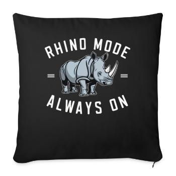 Rhinocéros Rhinocéros - Housse de coussin décorative 45 x 45 cm - noir - Devant