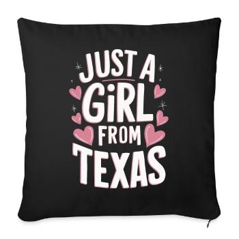 Texas State Texans Texas - Sofa pillowcase 17,3'' x 17,3'' (45 x 45 cm) - black - Front