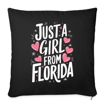 Florida USA America Seed - Sofa pillowcase 17,3'' x 17,3'' (45 x 45 cm) - black - Front