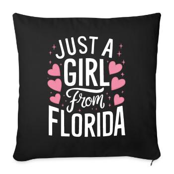 Florida USA America Seed - Sofa pillowcase 17,3'' x 17,3'' (45 x 45 cm) - black - Front