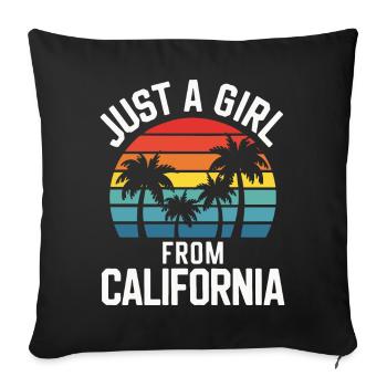 Californie États-Unis Amérique - Housse de coussin décorative 45 x 45 cm - noir - Devant