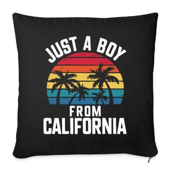 Californie États-Unis Amérique - Housse de coussin décorative 45 x 45 cm - noir - Devant