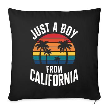 Californie États-Unis Amérique - Housse de coussin décorative 45 x 45 cm - noir - Devant