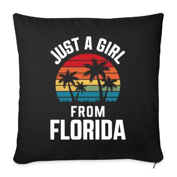 Florida USA America Seed - Sofa pillowcase 17,3'' x 17,3'' (45 x 45 cm) - black - Front