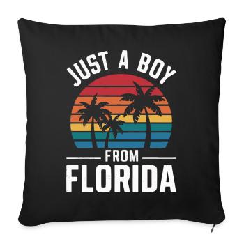 Florida USA America Seed - Sofa pillowcase 17,3'' x 17,3'' (45 x 45 cm) - black - Front