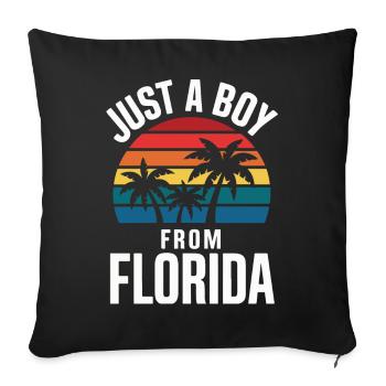 Florida USA America Seed - Sofa pillowcase 17,3'' x 17,3'' (45 x 45 cm) - black - Front