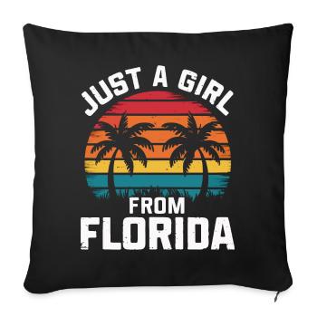 Florida USA America Seed - Sofa pillowcase 17,3'' x 17,3'' (45 x 45 cm) - black - Front