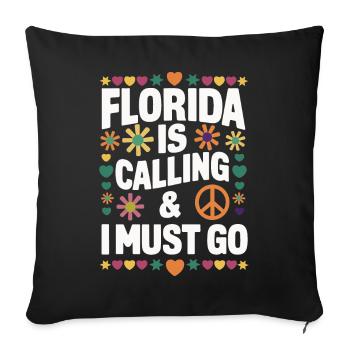 Florida USA America Seed - Sofa pillowcase 17,3'' x 17,3'' (45 x 45 cm) - black - Front