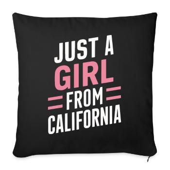 Californie États-Unis Amérique - Housse de coussin décorative 45 x 45 cm - noir - Devant