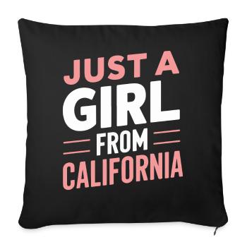 Californie États-Unis Amérique - Housse de coussin décorative 45 x 45 cm - noir - Devant