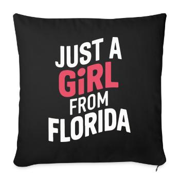Florida USA America Seed - Sofa pillowcase 17,3'' x 17,3'' (45 x 45 cm) - black - Front
