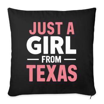 Texas State Texans Texas - Sofa pillowcase 17,3'' x 17,3'' (45 x 45 cm) - black - Front