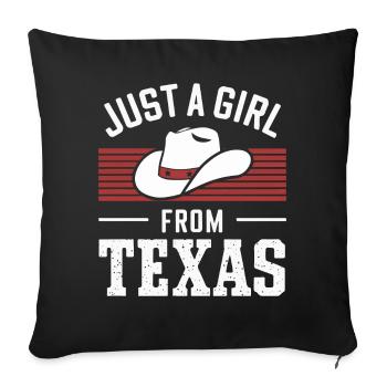 Texas State Texans Texas - Sofa pillowcase 17,3'' x 17,3'' (45 x 45 cm) - black - Front