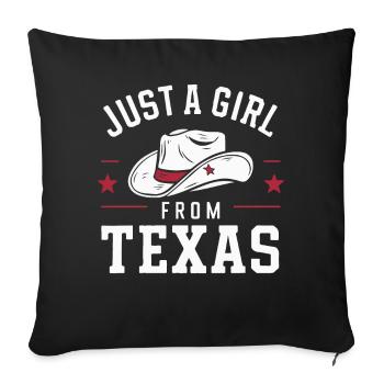 Texas State Texans Texas - Sofa pillowcase 17,3'' x 17,3'' (45 x 45 cm) - black - Front