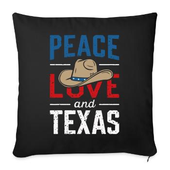 Texas State Texans Texas - Sofa pillowcase 17,3'' x 17,3'' (45 x 45 cm) - black - Front