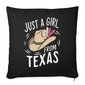 Texas State Texans Texas - Sofa pillowcase 17,3'' x 17,3'' (45 x 45 cm) - black - Front