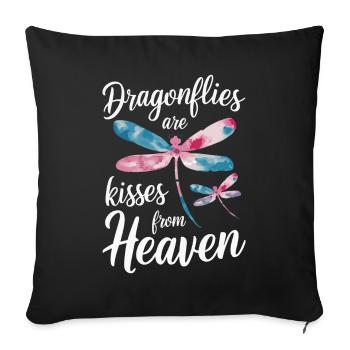 Libellule Libellules Insectes Nature - Housse de coussin décorative 45 x 45 cm - noir - Devant