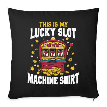 Casino Gambling Casino Las Vegas Gamblers - Sofa pillowcase 17,3'' x 17,3'' (45 x 45 cm) - black - Front