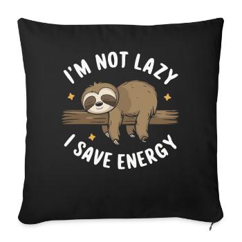 Paresseux Paresseux Dormir Paresseux - Housse de coussin décorative 45 x 45 cm - noir - Devant