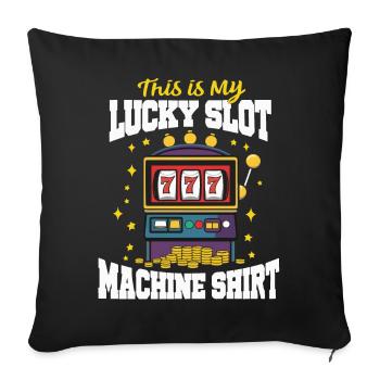 Casino Gambling Casino Las Vegas Gamblers - Sofa pillowcase 17,3'' x 17,3'' (45 x 45 cm) - black - Front