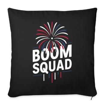 Pyrotechnie Feux d’artifice Pyrotechnie - Housse de coussin décorative 45 x 45 cm - noir - Devant