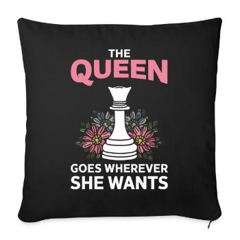 Chess Chess Player - Sofa pillowcase 17,3'' x 17,3'' (45 x 45 cm) - black - Front