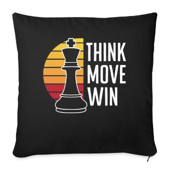 Chess Chess Player - Sofa pillowcase 17,3'' x 17,3'' (45 x 45 cm) - black - Front
