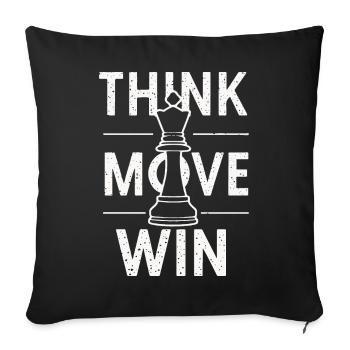Chess Chess Player - Sofa pillowcase 17,3'' x 17,3'' (45 x 45 cm) - black - Front
