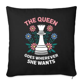 Chess Chess Player - Sofa pillowcase 17,3'' x 17,3'' (45 x 45 cm) - black - Front