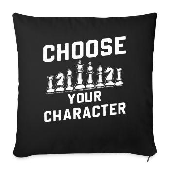 Chess Chess Player - Sofa pillowcase 17,3'' x 17,3'' (45 x 45 cm) - black - Front