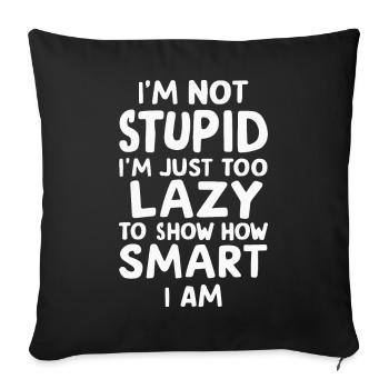 Drôle, sarcasme, humour sarcastique, ironie - Housse de coussin décorative 45 x 45 cm - noir - Devant
