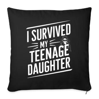 Drôle, sarcasme, humour sarcastique, ironie - Housse de coussin décorative 45 x 45 cm - noir - Devant