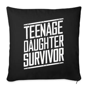 Drôle, sarcasme, humour sarcastique, ironie - Housse de coussin décorative 45 x 45 cm - noir - Devant