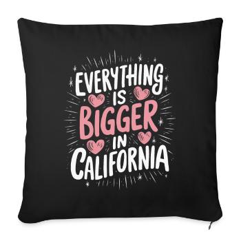 Californie États-Unis Amérique - Housse de coussin décorative 45 x 45 cm - noir - Devant