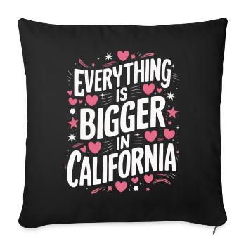 Californie États-Unis Amérique - Housse de coussin décorative 45 x 45 cm - noir - Devant