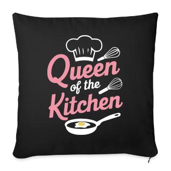 Chef cuisinier Cheff Bäker - Housse de coussin décorative 45 x 45 cm - noir - Devant