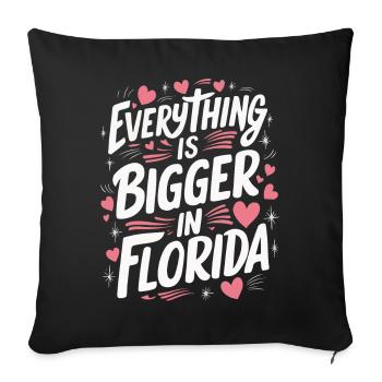 Florida USA America Seed - Sofa pillowcase 17,3'' x 17,3'' (45 x 45 cm) - black - Front