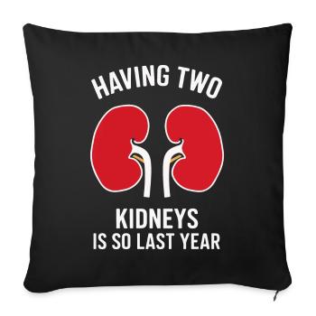 Kidney Donor Kidney Organ Donor - Sofa pillowcase 17,3'' x 17,3'' (45 x 45 cm) - black - Front