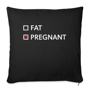 Grossesse Grossesse Accouchement - Housse de coussin décorative 45 x 45 cm - noir - Devant